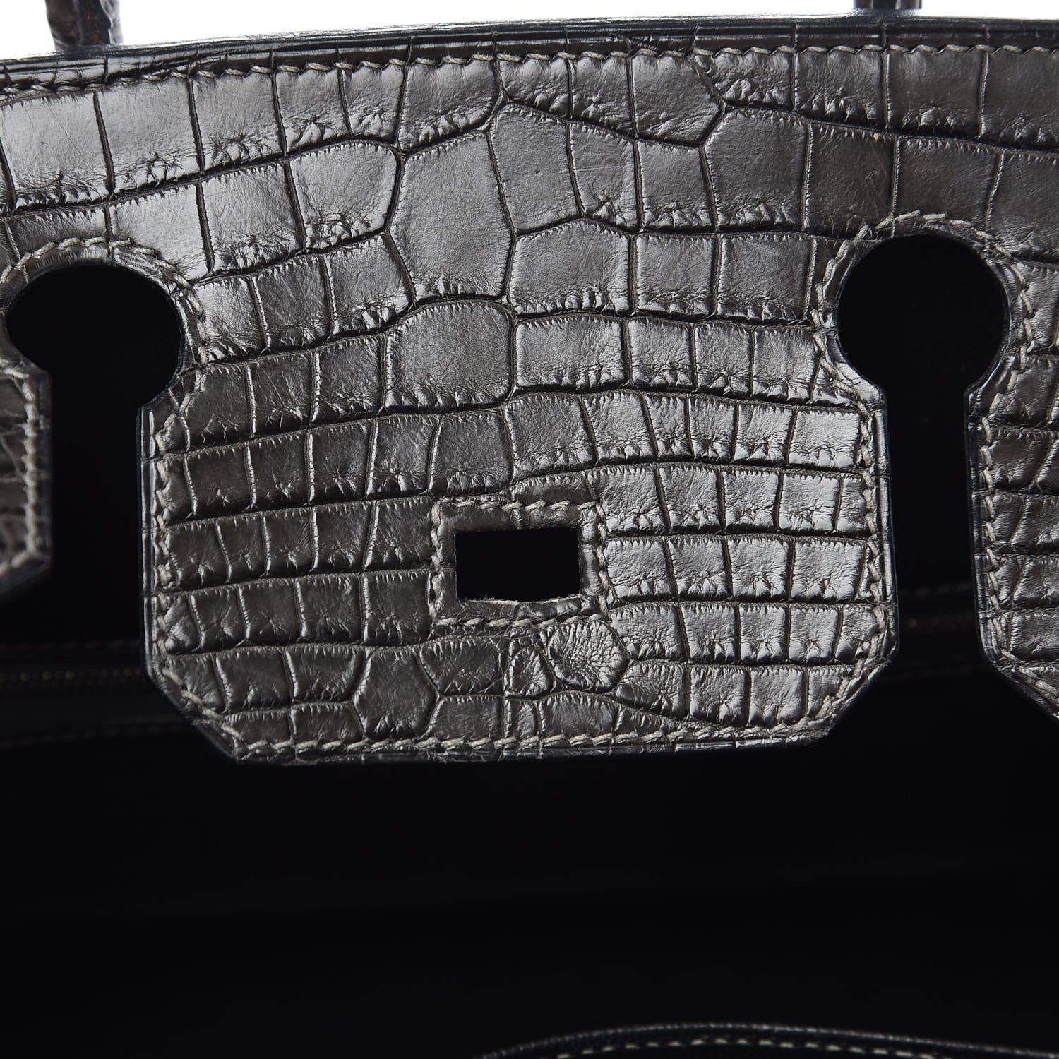 Hermes Matte Niloticus Crocodile Birkin 30 Gris Elephant 31 of 45
