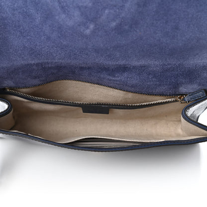 Gucci Soft Patent Medium Soho Clutch Uniform Blue 5 of 10