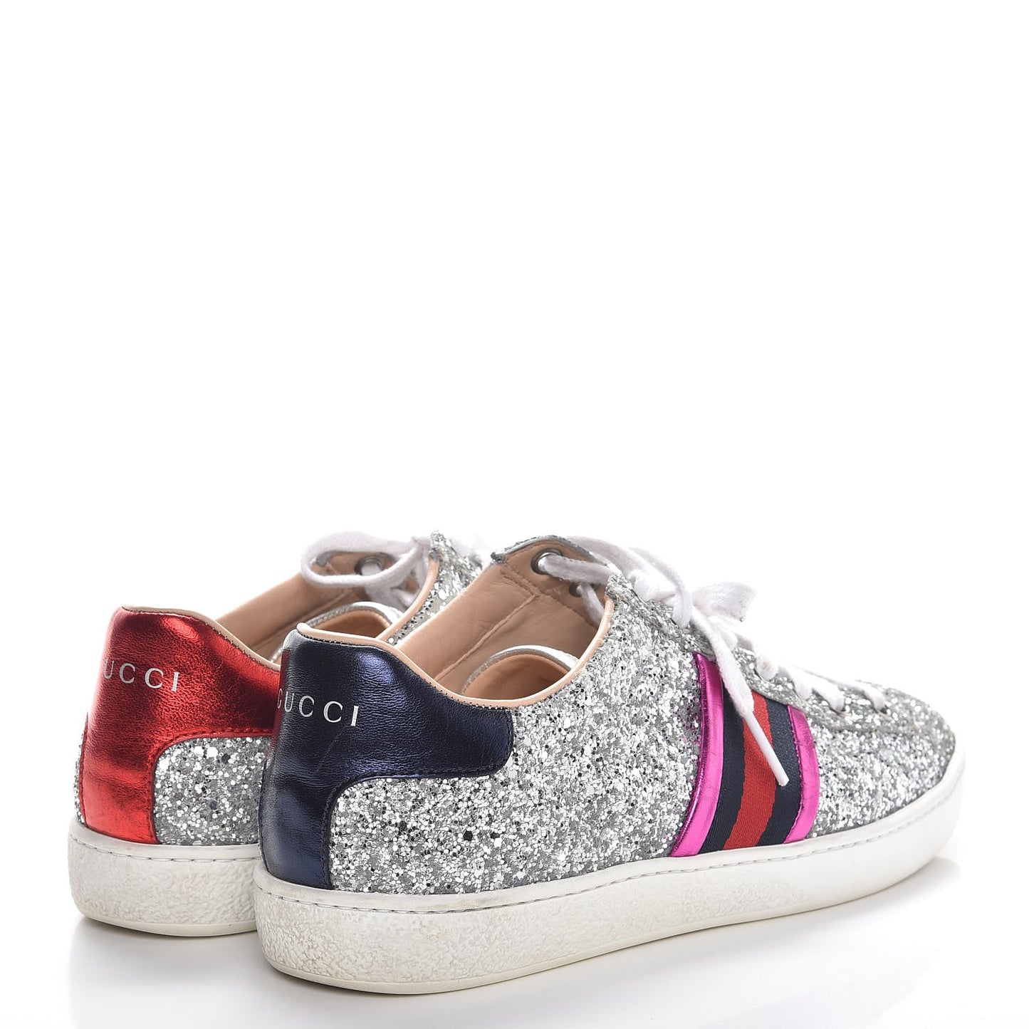 Glitter Web Ace Sneakers 36.5 Silver
