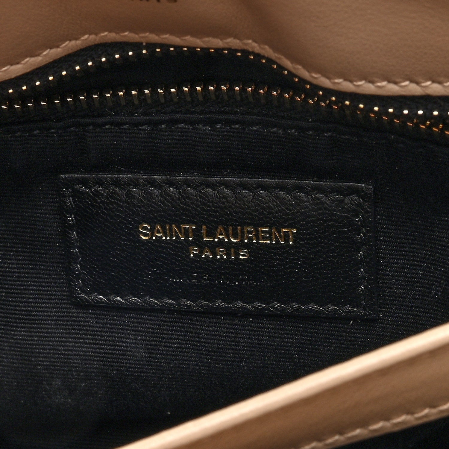 Saint Laurent Calfskin Y Quilted Monogram Toy Loulou Crossbody Bag Dark Beige 6 of 9