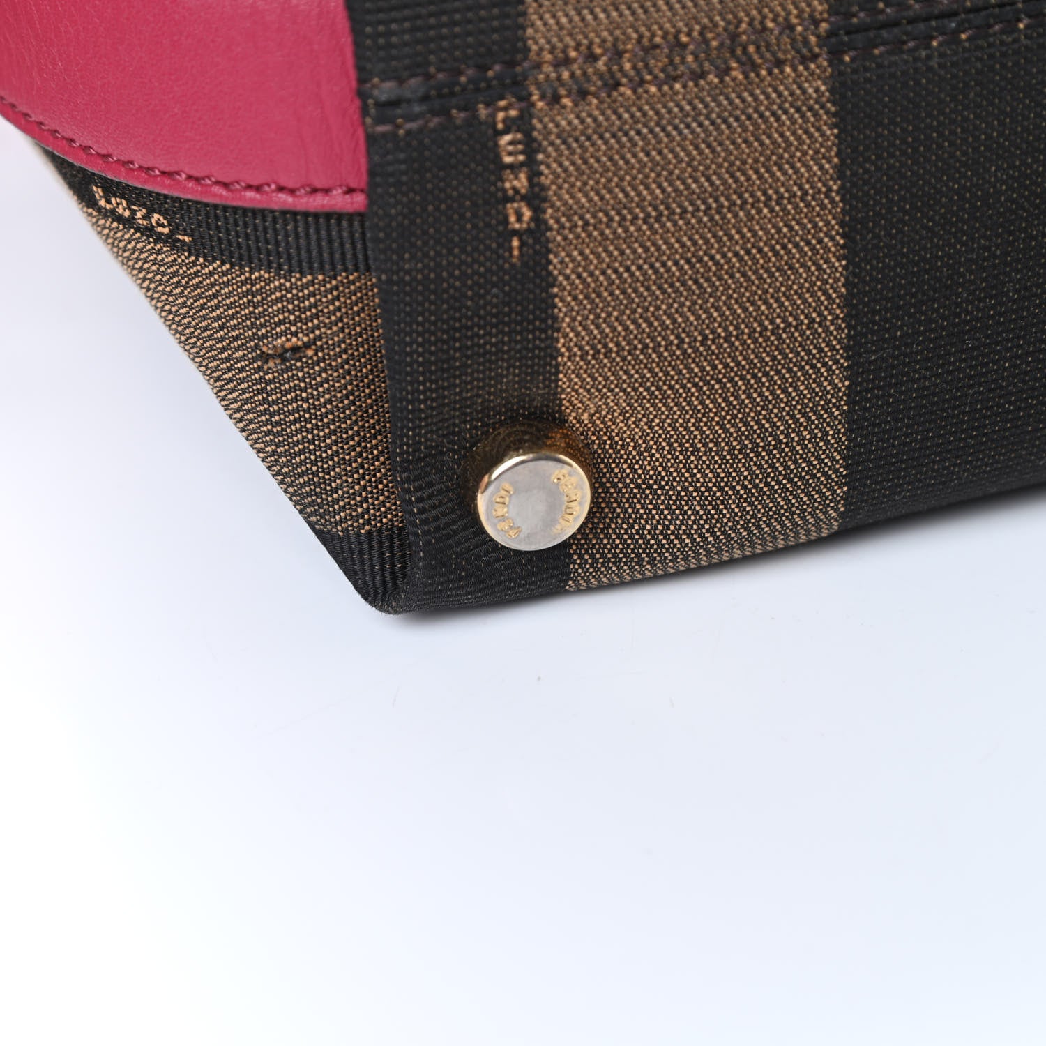 Fendi Pequin Vitello Small Shoulder Tote Tobacco Amarena 17 of 17