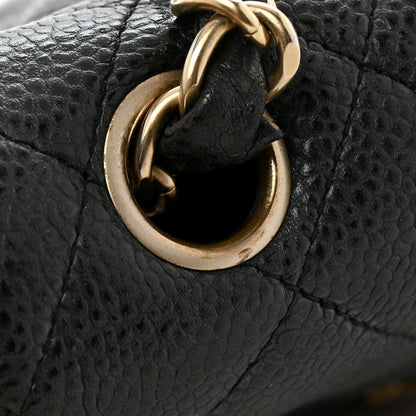 Chanel Metallic Caviar Quilted Mini Rectangular Flap Black 12 of 13