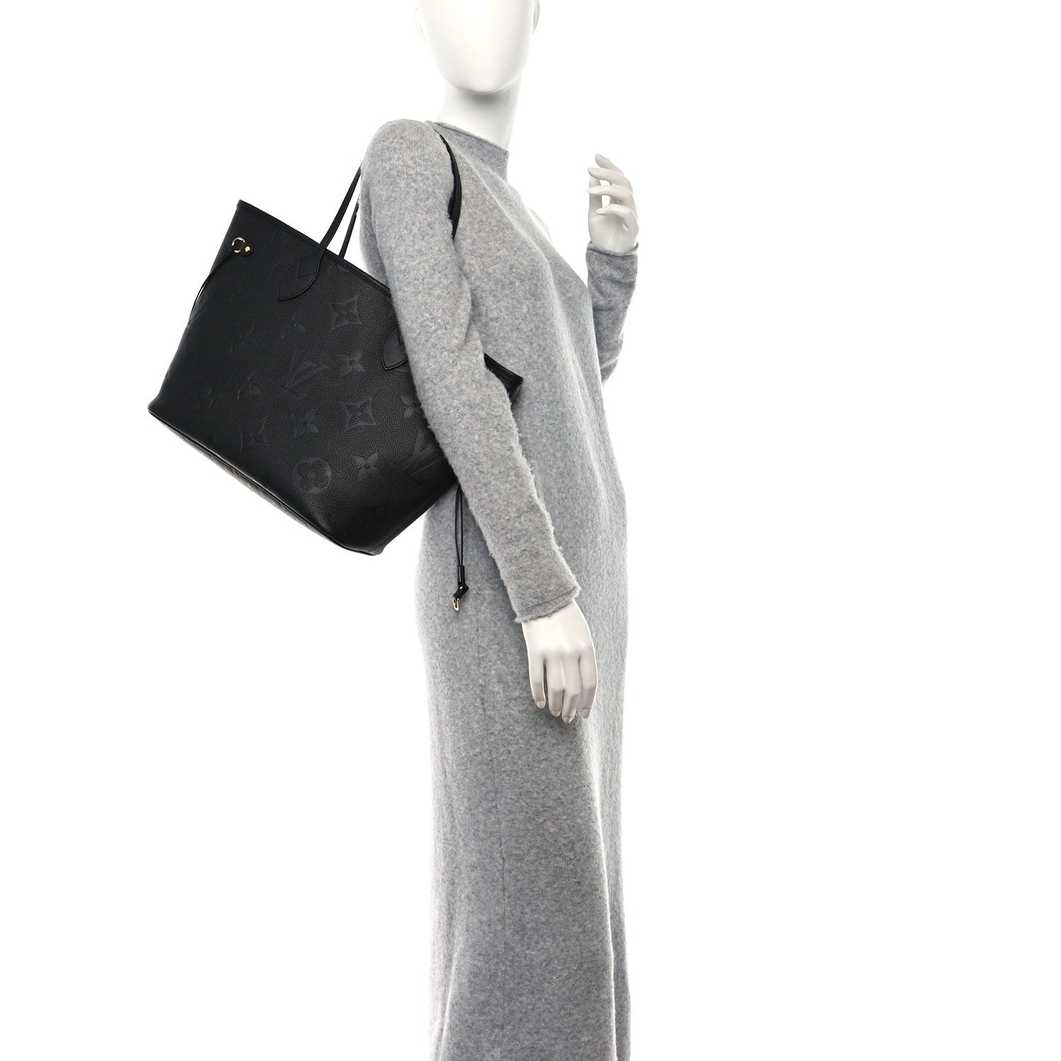 Louis Vuitton Empreinte Monogram Giant Neverfull MM Black 2 of 9