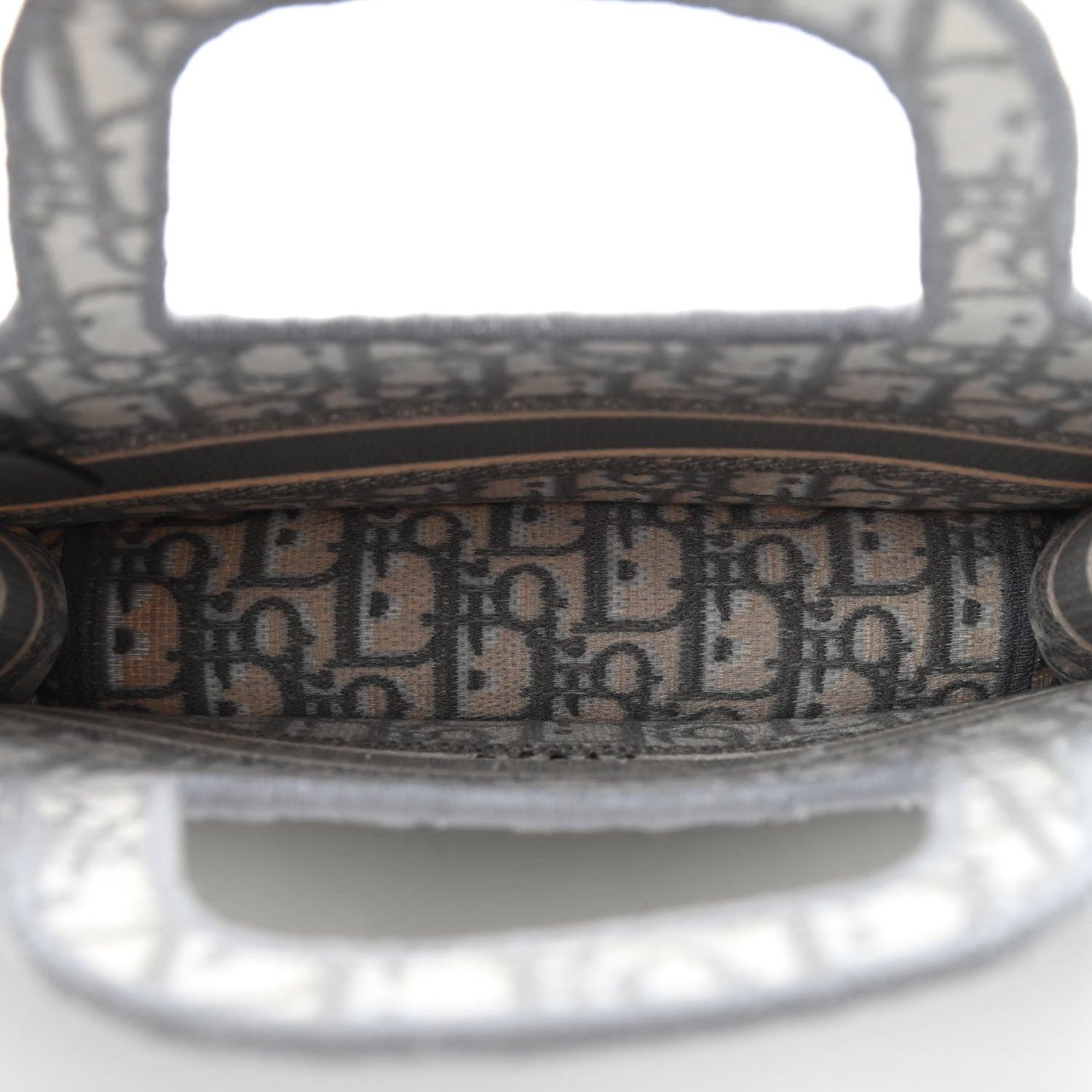 Christian Dior Oblique Mini Book Tote Grey Multicolor 5 of 10