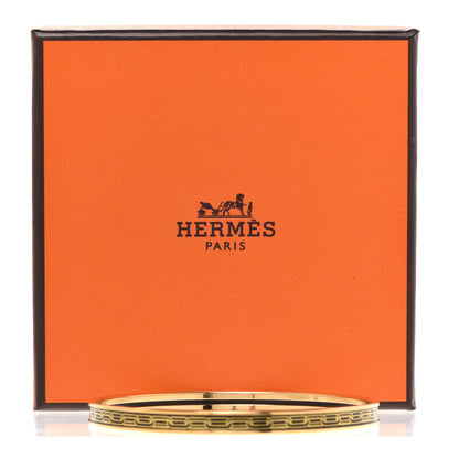 Hermes Enamel Extra Narrow Print Reactions en Chaines Bracelet 65 Or Black 6 of 6