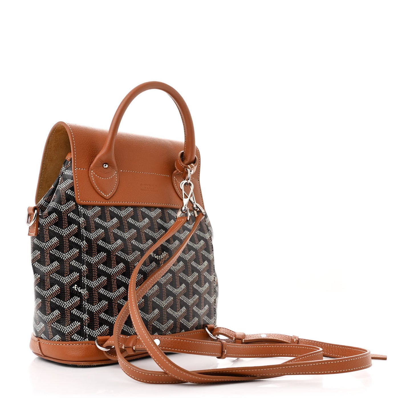 Goyardine Calfskin Mini Alpin Backpack Black Gold