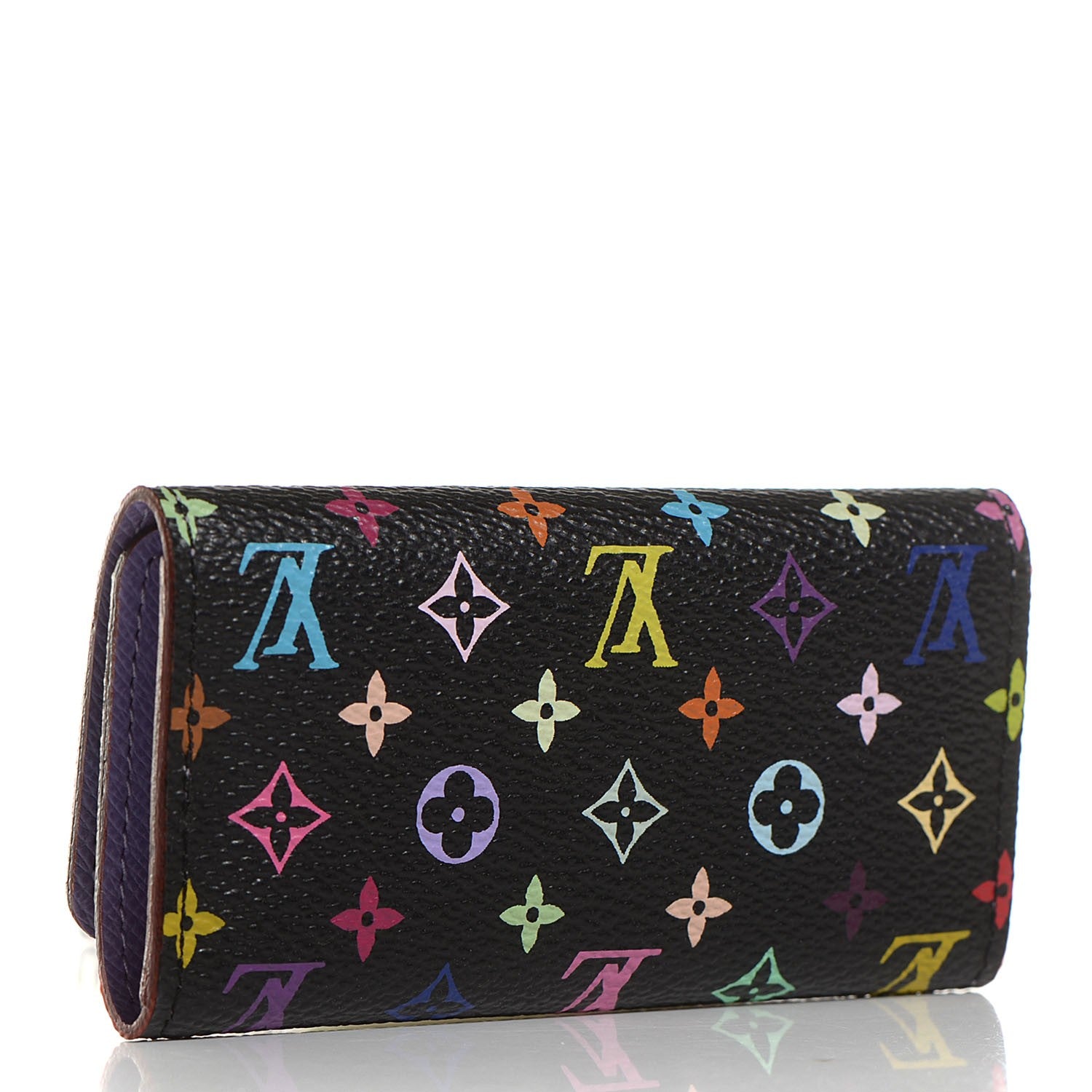 Louis Vuitton Monogram Multicolor Multicles 4 Key Holder Black Violet 3 of 8