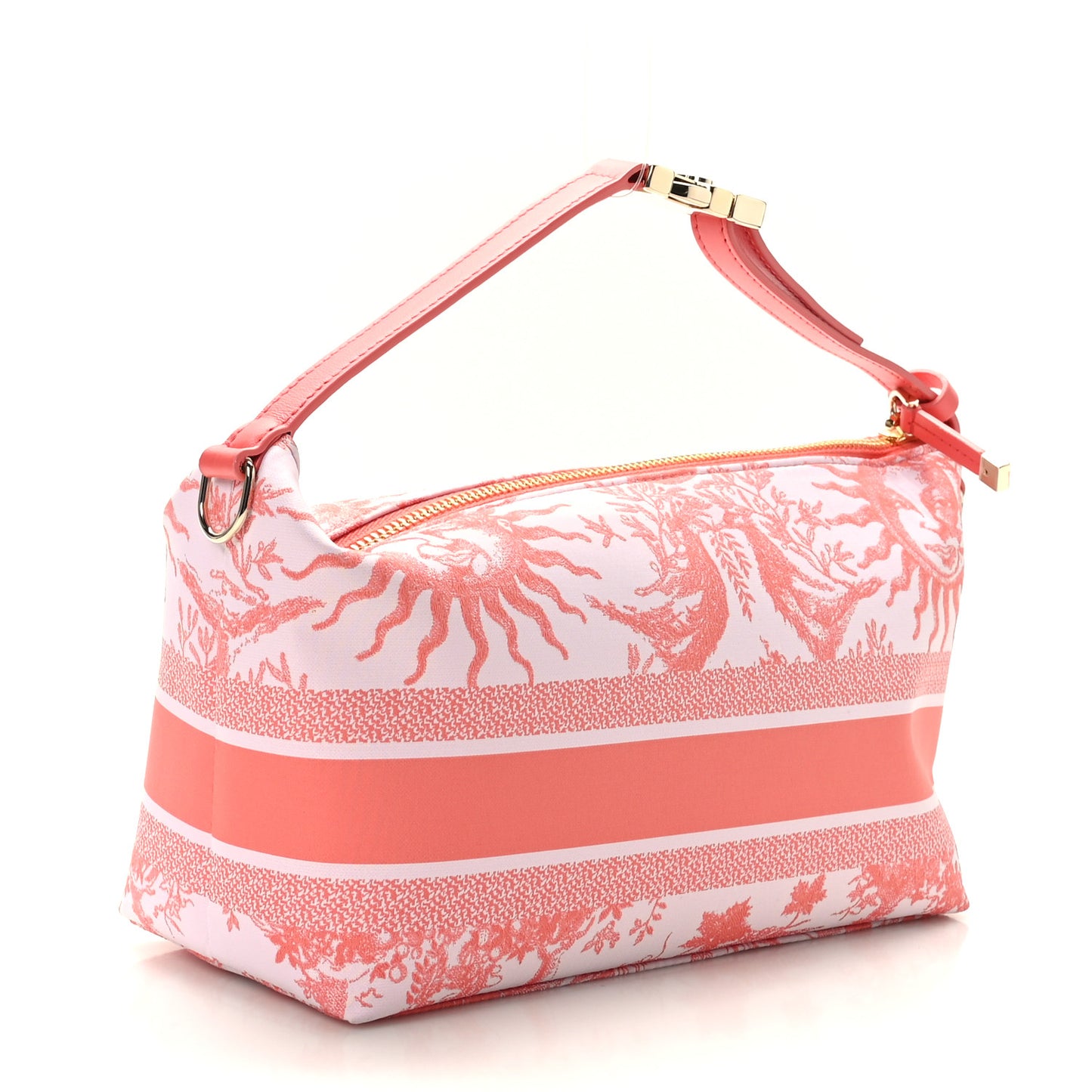 Technical Fabric Toile De Jouy Soleil DiorTravel Nomad Pouch Coral