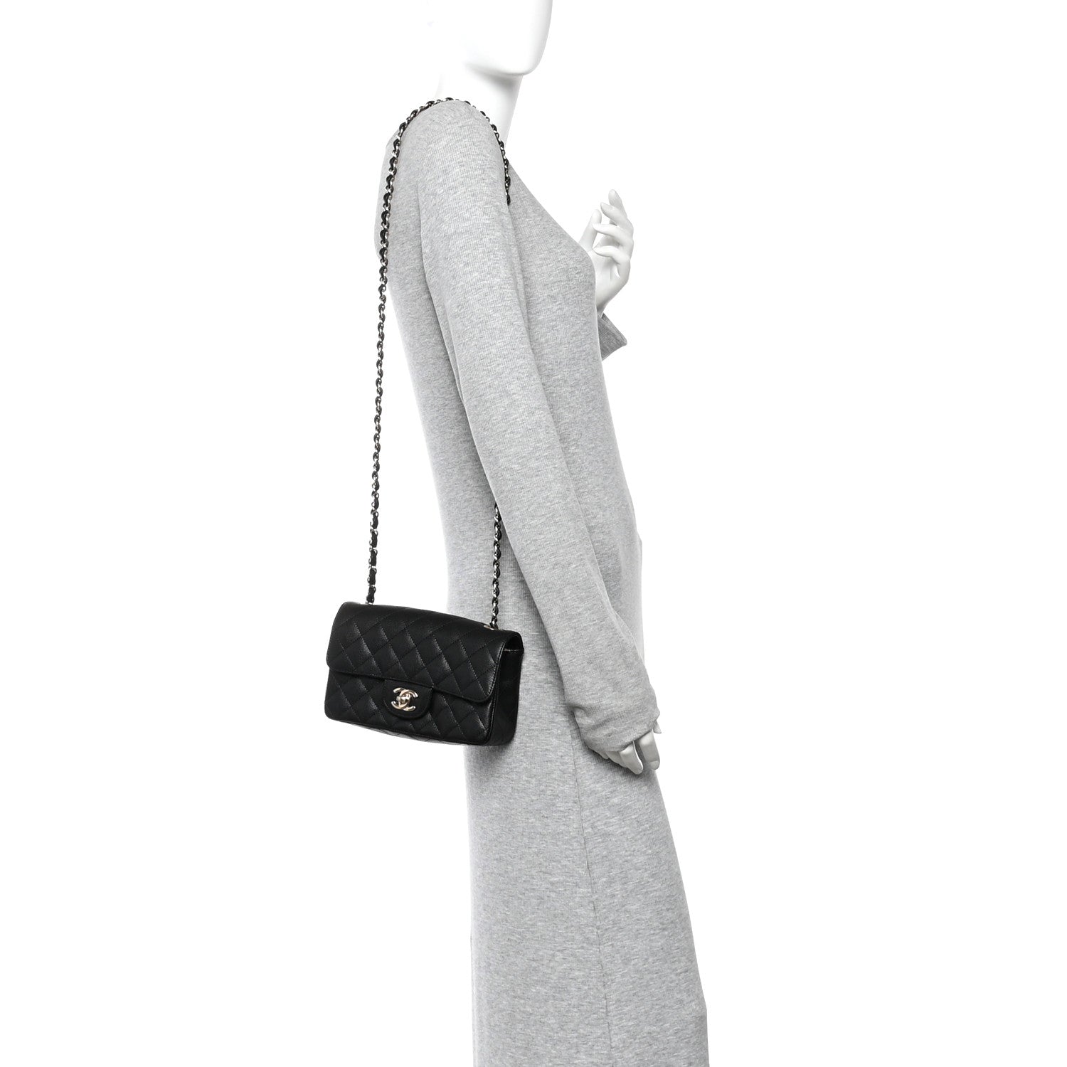Chanel Caviar Quilted Mini Rectangular Flap Black 2 of 11