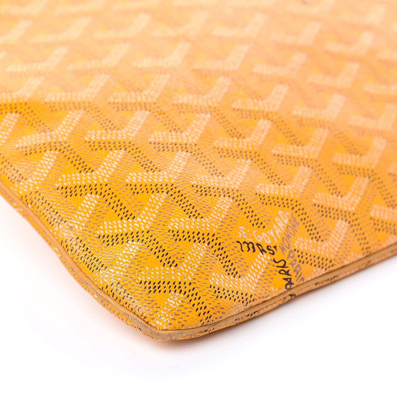 Goyard Goyardine Senat Pochette MM Yellow 8 of 12
