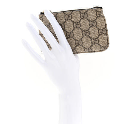 Gucci GG Supreme Monogram Selleria Key Case Beige Black 4 of 18