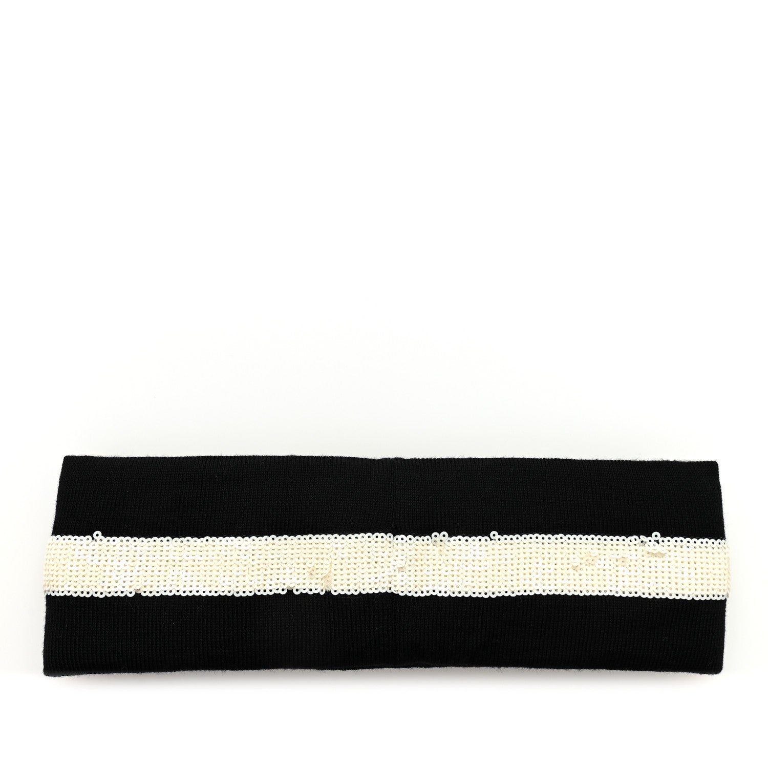 ヘアアクセサリー GUCCI White & Black GG Stripe Hair Band Gucci Sequin Polyester Headband M 57 Black White 1862613