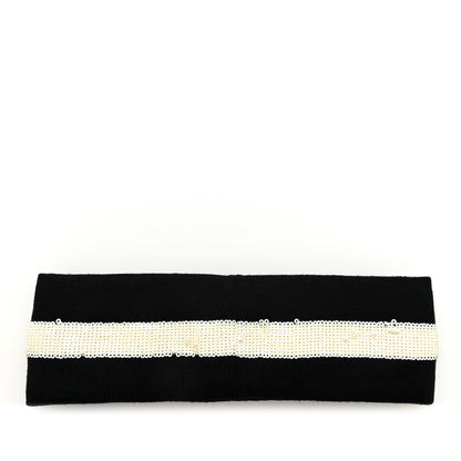 Gucci Sequin Polyester Headband M 57 Black White 3 of 4