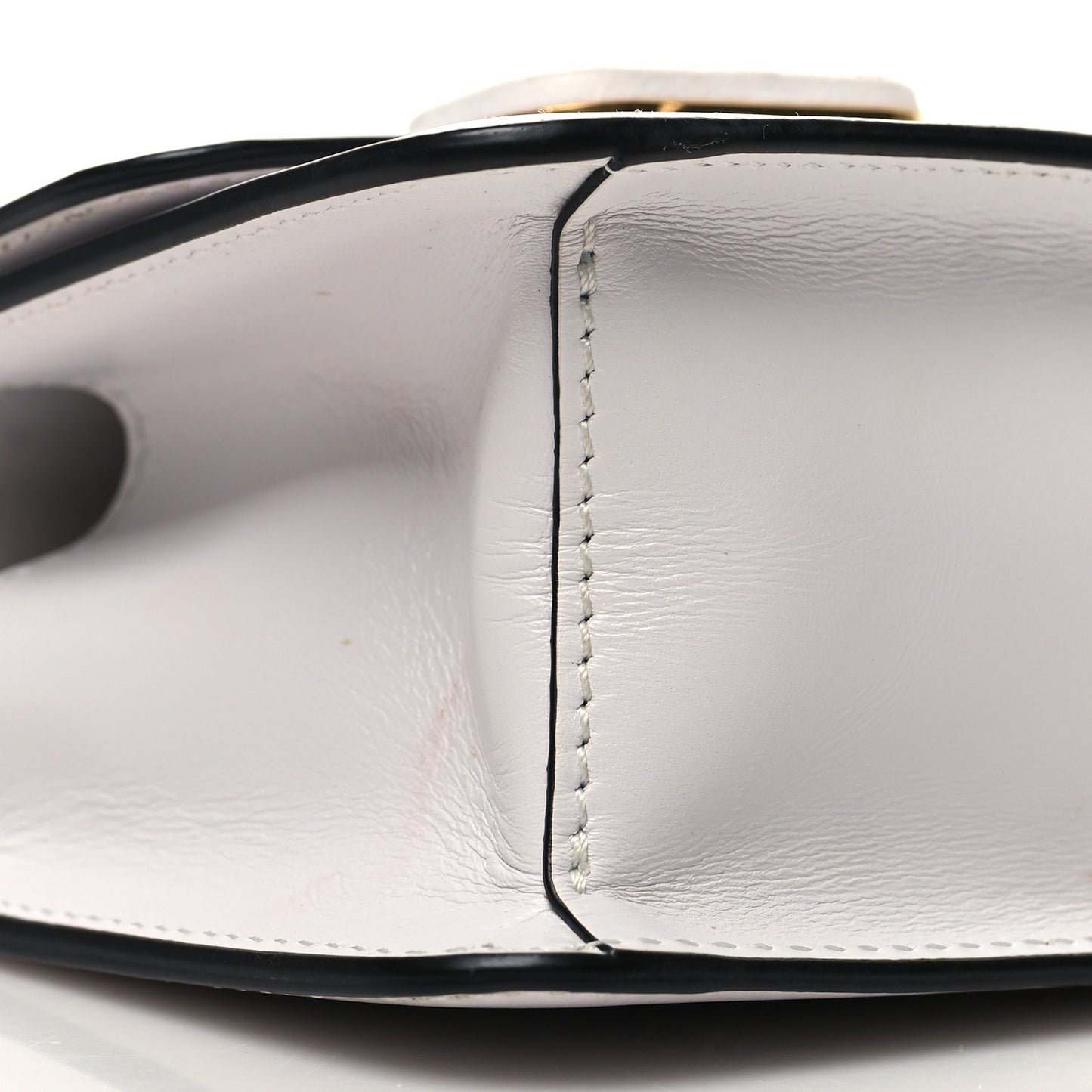 Smooth Calfskin Micro VSling Shoulder Bag White
