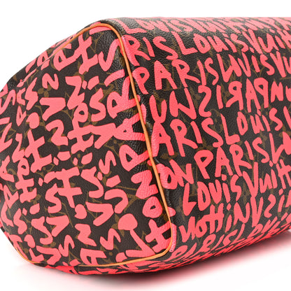 Louis Vuitton Monogram Graffiti Speedy 30 Fuchsia 9 of 10