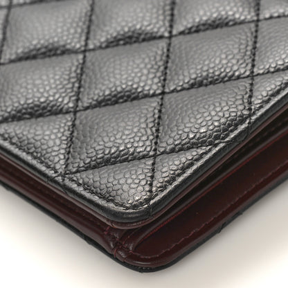 Chanel Caviar Quilted Yen Wallet Black 9 of 9