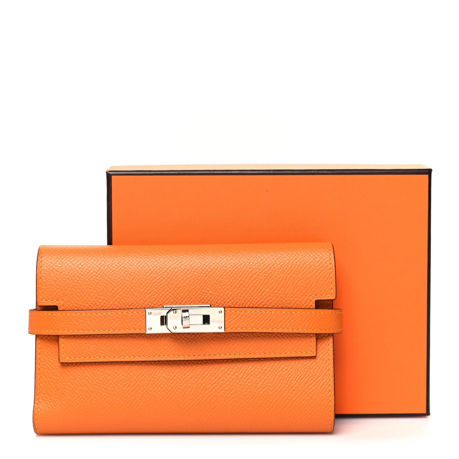 Hermes Epsom Verso Kelly Medium Wallet Abricot Rose Azalee 13 of 13
