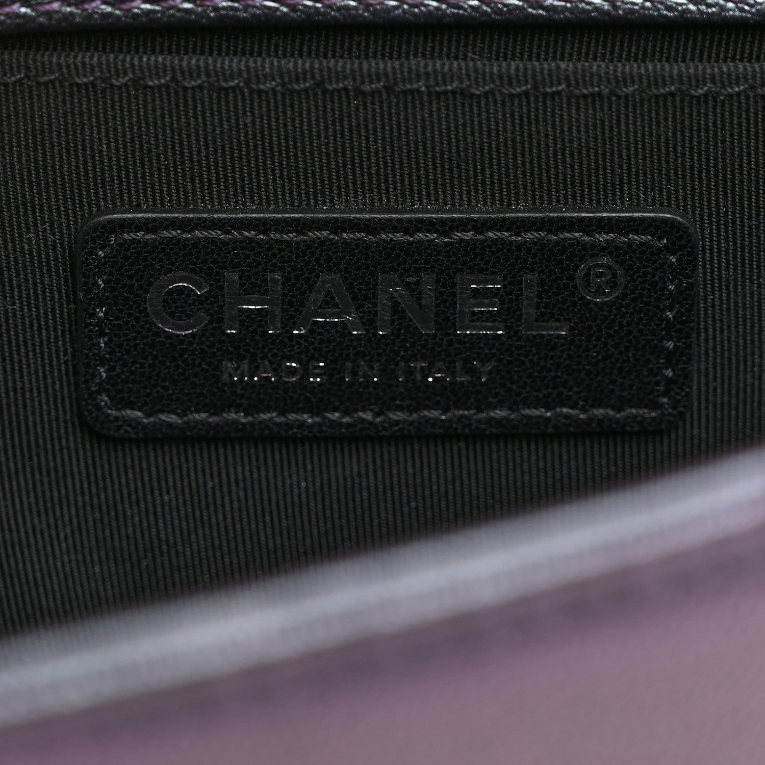 Chanel Iridescent Goatskin Quilted Small Boy Flap Purple 6 of 10