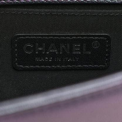 Chanel Iridescent Goatskin Quilted Small Boy Flap Purple 6 of 10