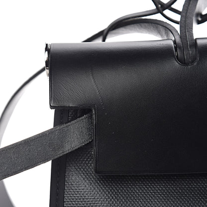 Hermes Toile H Berline Vache Hunter Herbag Zip PM 31 Black Ecru 9 of 18