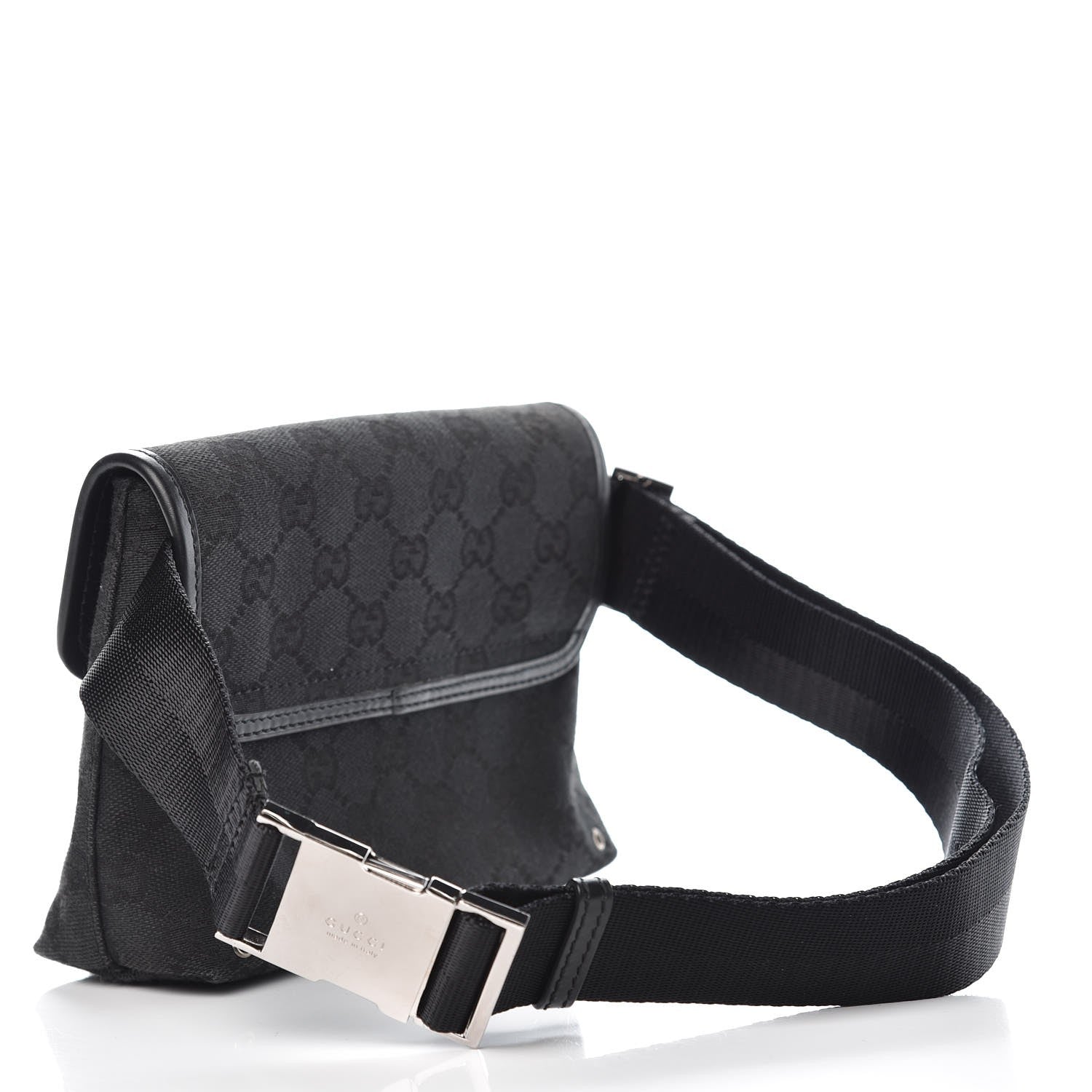 Gucci GG Monogram Web Flight Belt Bag Black 3 of 10