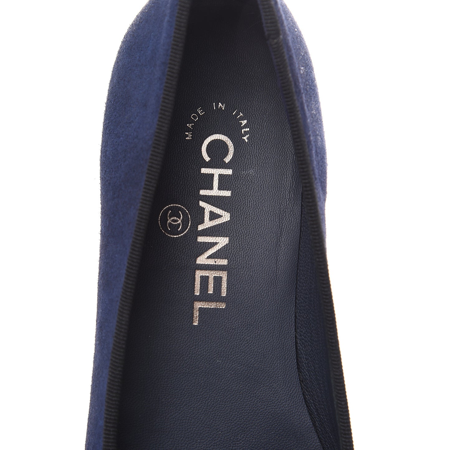 Suede Cap Toe CC Ballerina Flats 35.5 Blue Black