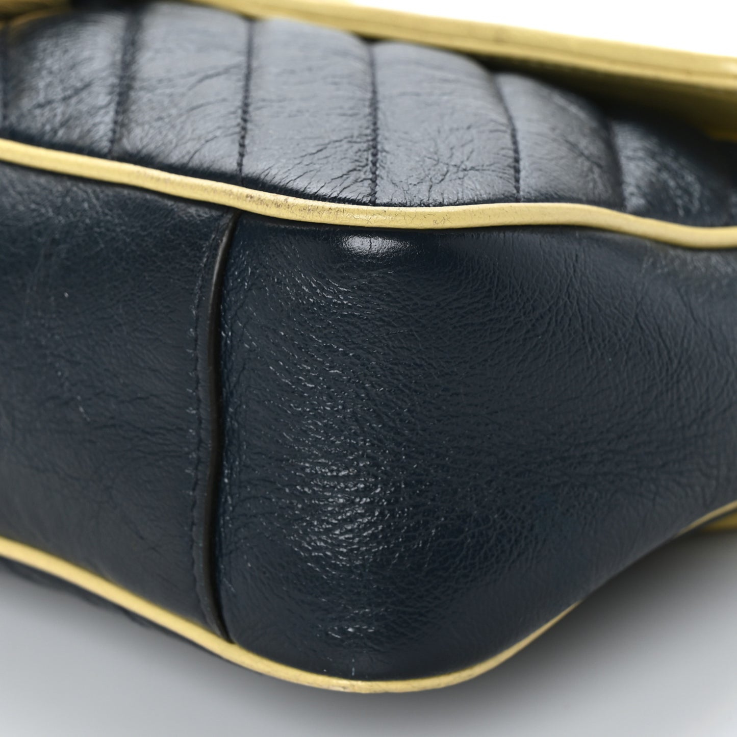 Azalea Calfskin Matelasse Diagonal Small Torchon GG Marmont Shoulder Bag Blue Agata New Cherry Red Butter