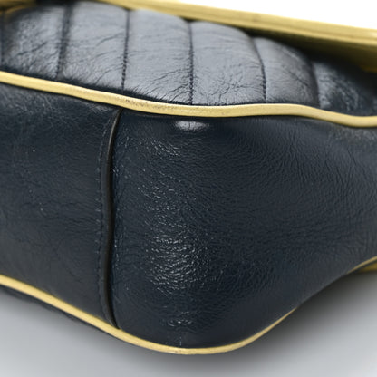 Gucci Azalea Calfskin Matelasse Diagonal Small Torchon GG Marmont Shoulder Bag Blue Agata New Cherry Red Butter 8 of 10