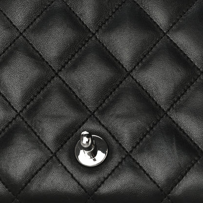 Chanel Lambskin Quilted Medium Kelly Flap Bag Black 12 of 14