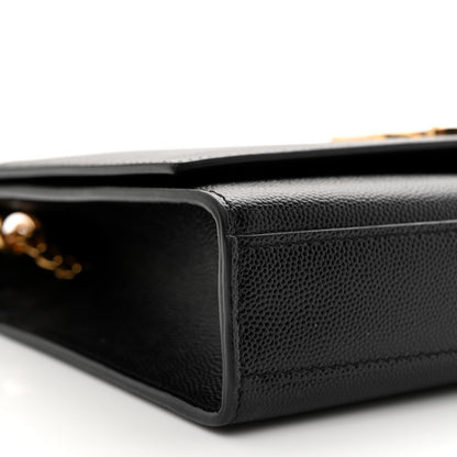 Saint Laurent Grain De Poudre Medium Classic Monogram Kate Satchel Black 9 of 10