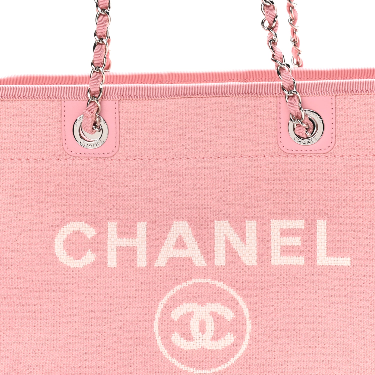 Chanel Mixed Fibers Small Deauville Tote Pink 8 of 11