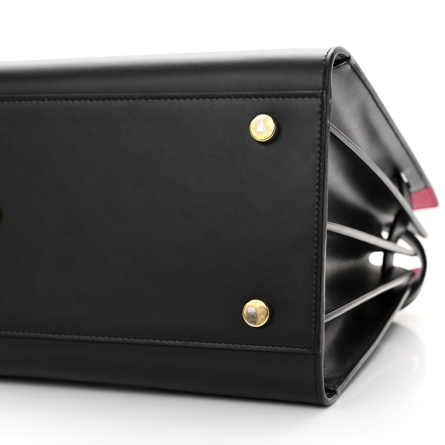 Calfskin Small Sac De Jour Black Fuchsia