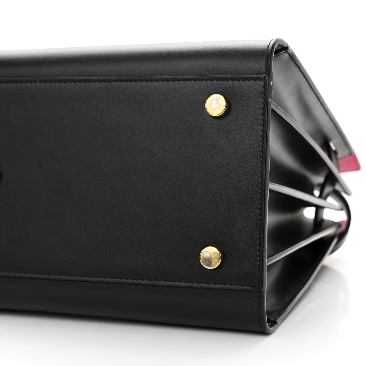 Saint Laurent Calfskin Small Sac De Jour Black Fuchsia 9 of 12