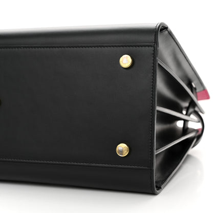 Saint Laurent Calfskin Small Sac De Jour Black Fuchsia 9 of 12