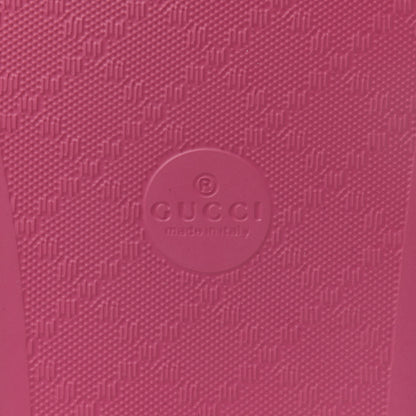 Gucci Rubber Womens Logo Slide Sandals 38 Fuchsia 6 of 6
