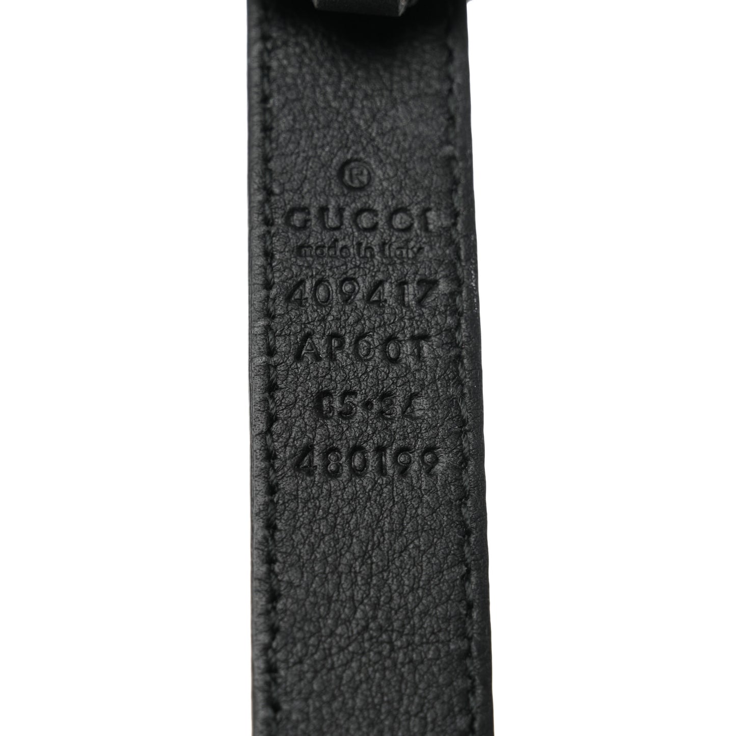 Calfskin Double G 20mm Belt 85 34 Black