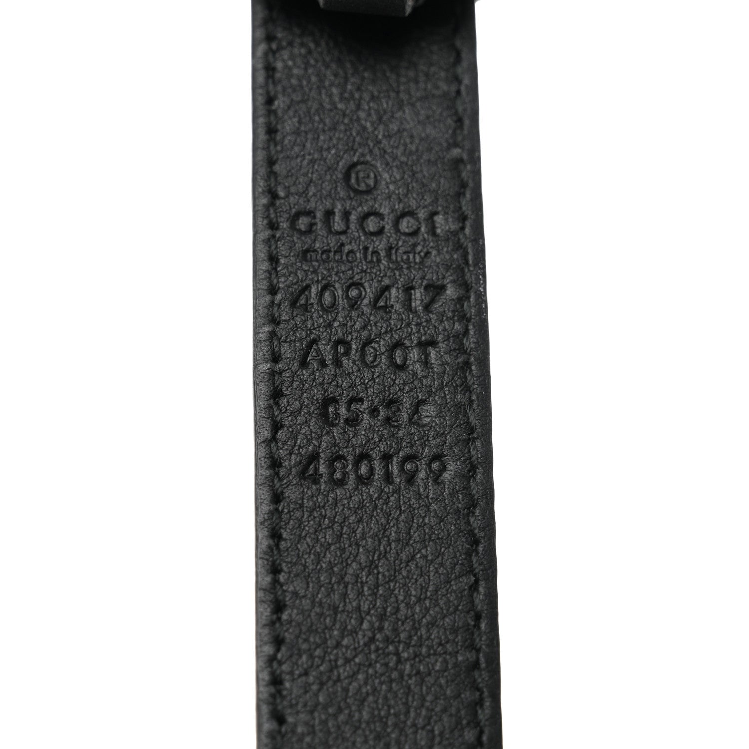 Gucci Calfskin Double G 20mm Belt 85 34 Black 5 of 6