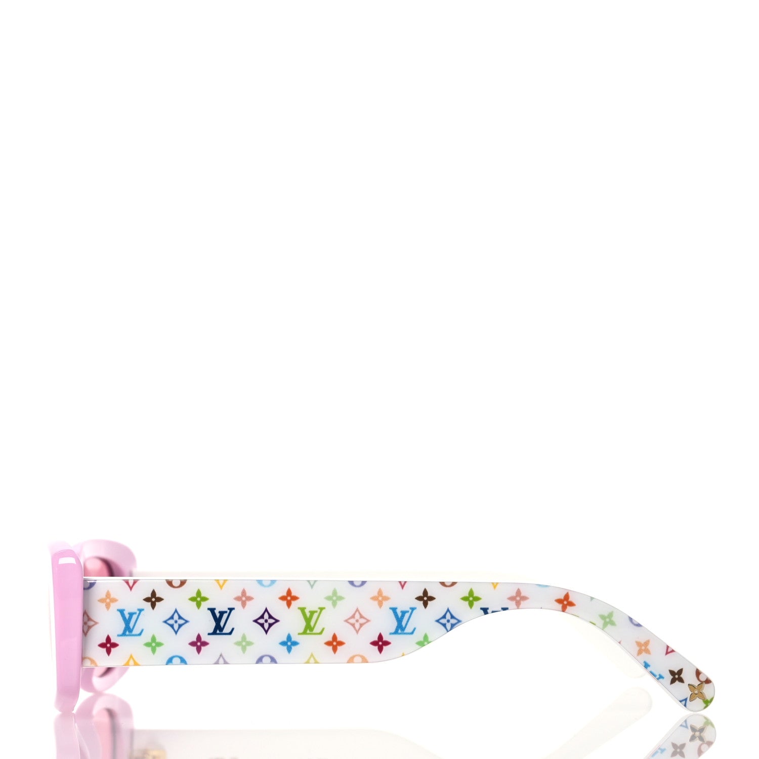 Louis Vuitton LV X TM Acetate Monogram Multicolor Sunglasses Z2709W Pink 3 of 7