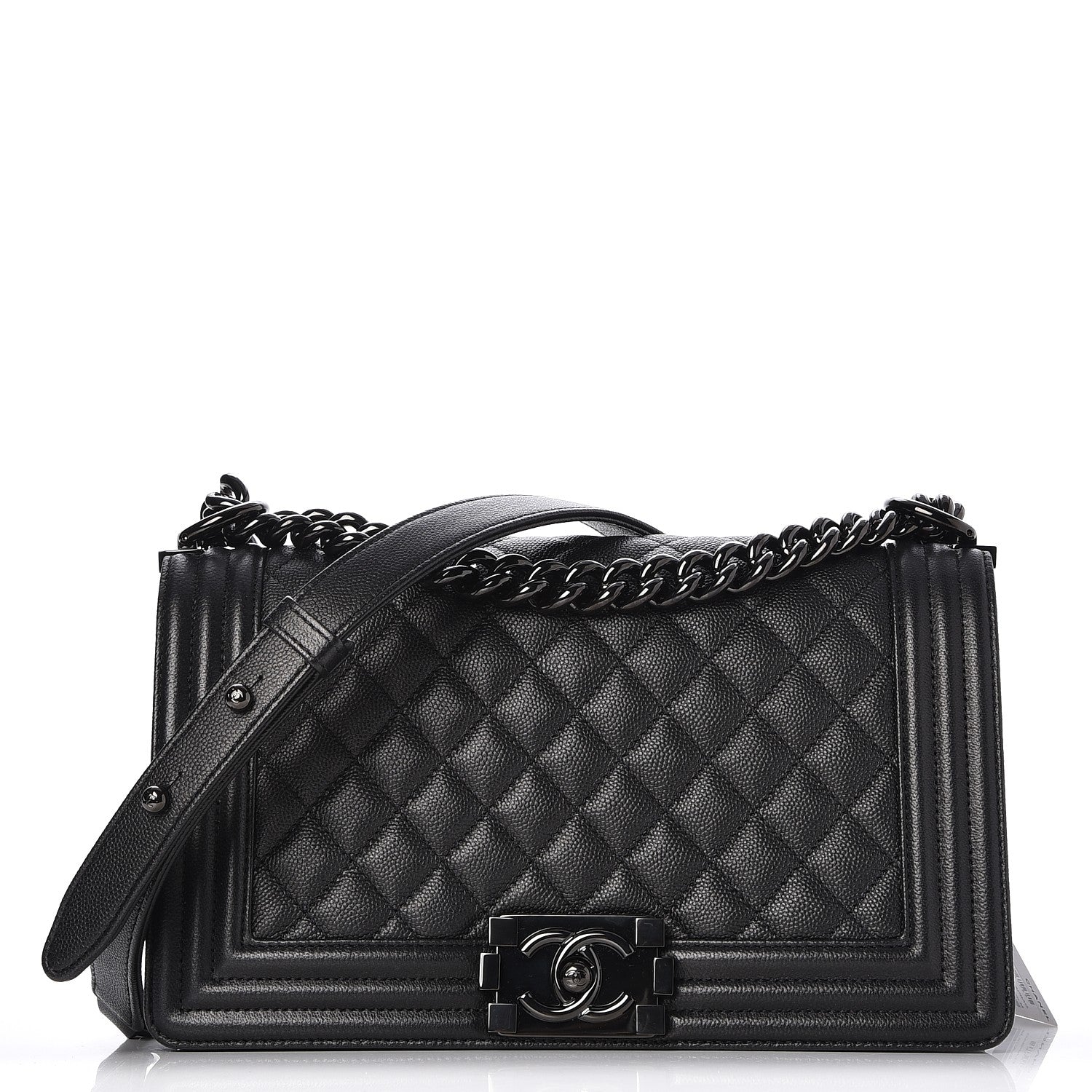 Chanel Caviar Quilted Medium Boy Flap So Black 1 of 8