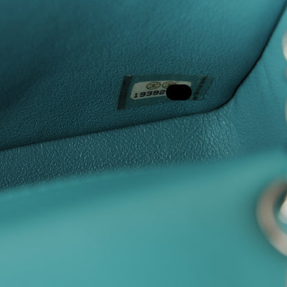 Chanel Lambskin Quilted Mini Rectangular Flap Turquoise 6 of 7