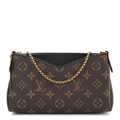 Louis Vuitton Monogram Pallas Clutch Black 1 of 9