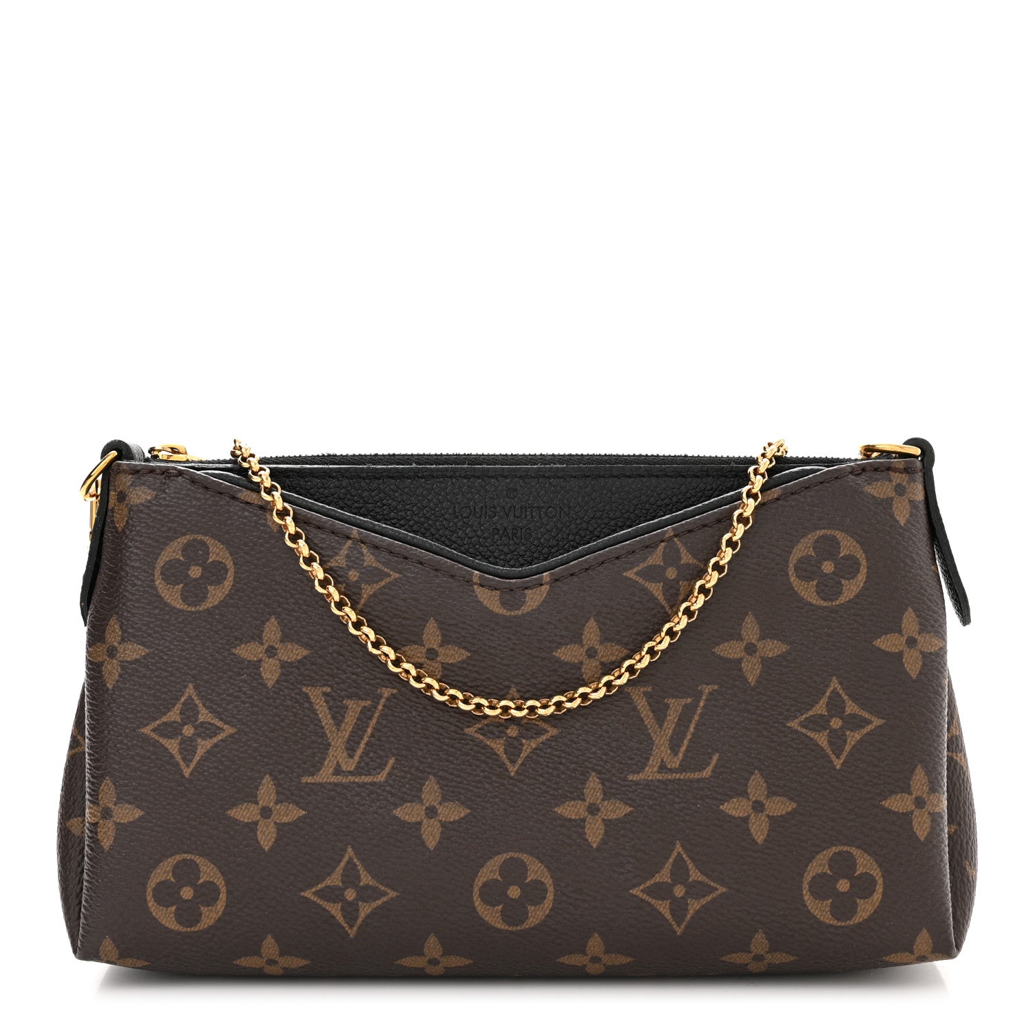 Louis Vuitton Monogram Pallas Clutch Black 1 of 9