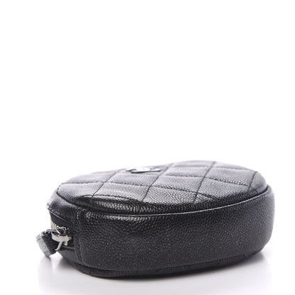 Chanel Iridescent Caviar Quilted Zip Around Classic Coin Purse Black 3 of 7
