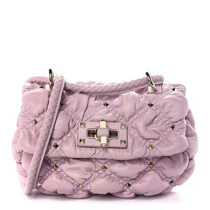 Valentino Garavani Nappa Small Spikeme Shoulder Bag Water Lillac 1 of 9