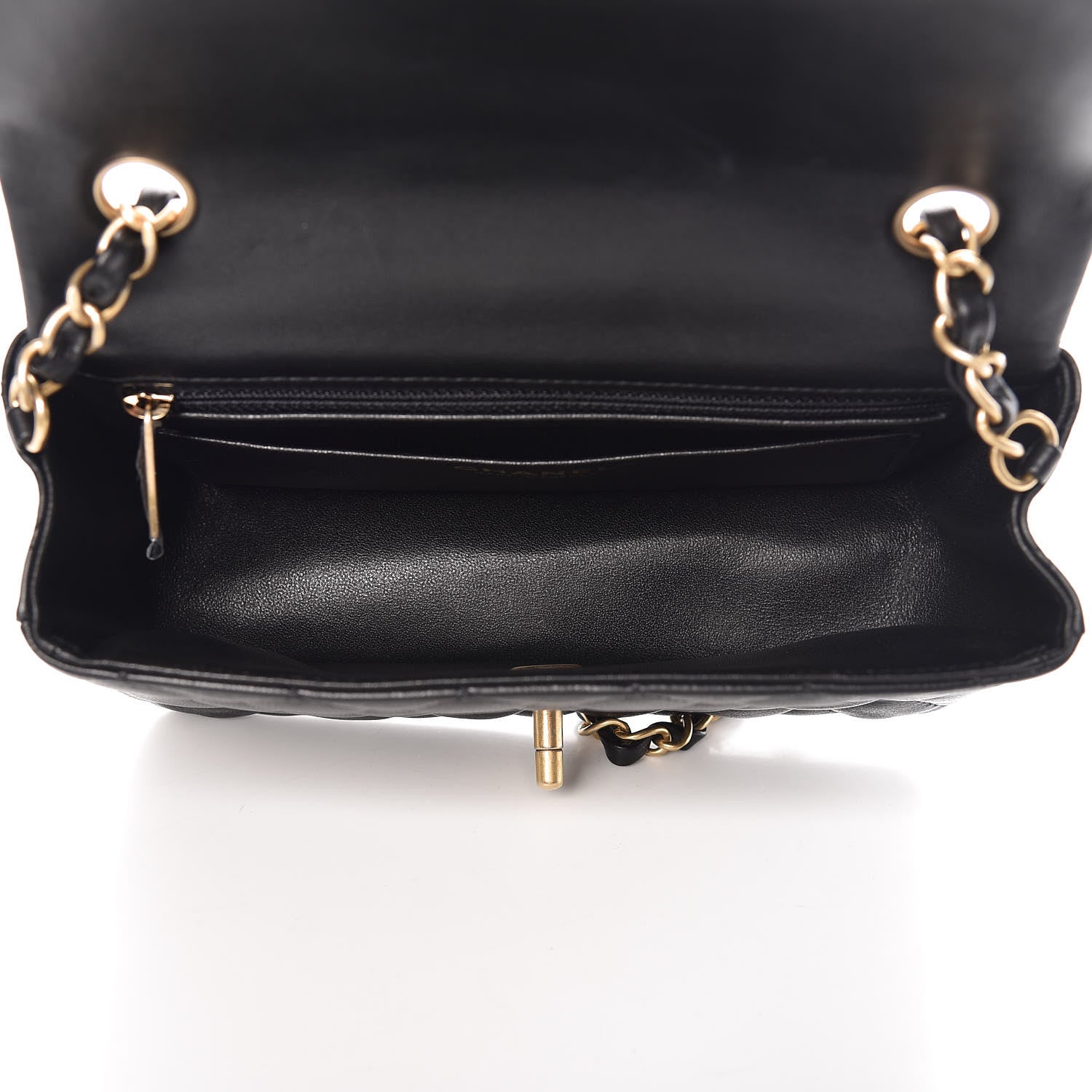 Chanel Lambskin Quilted Mini Rectangular Flap Black 5 of 8