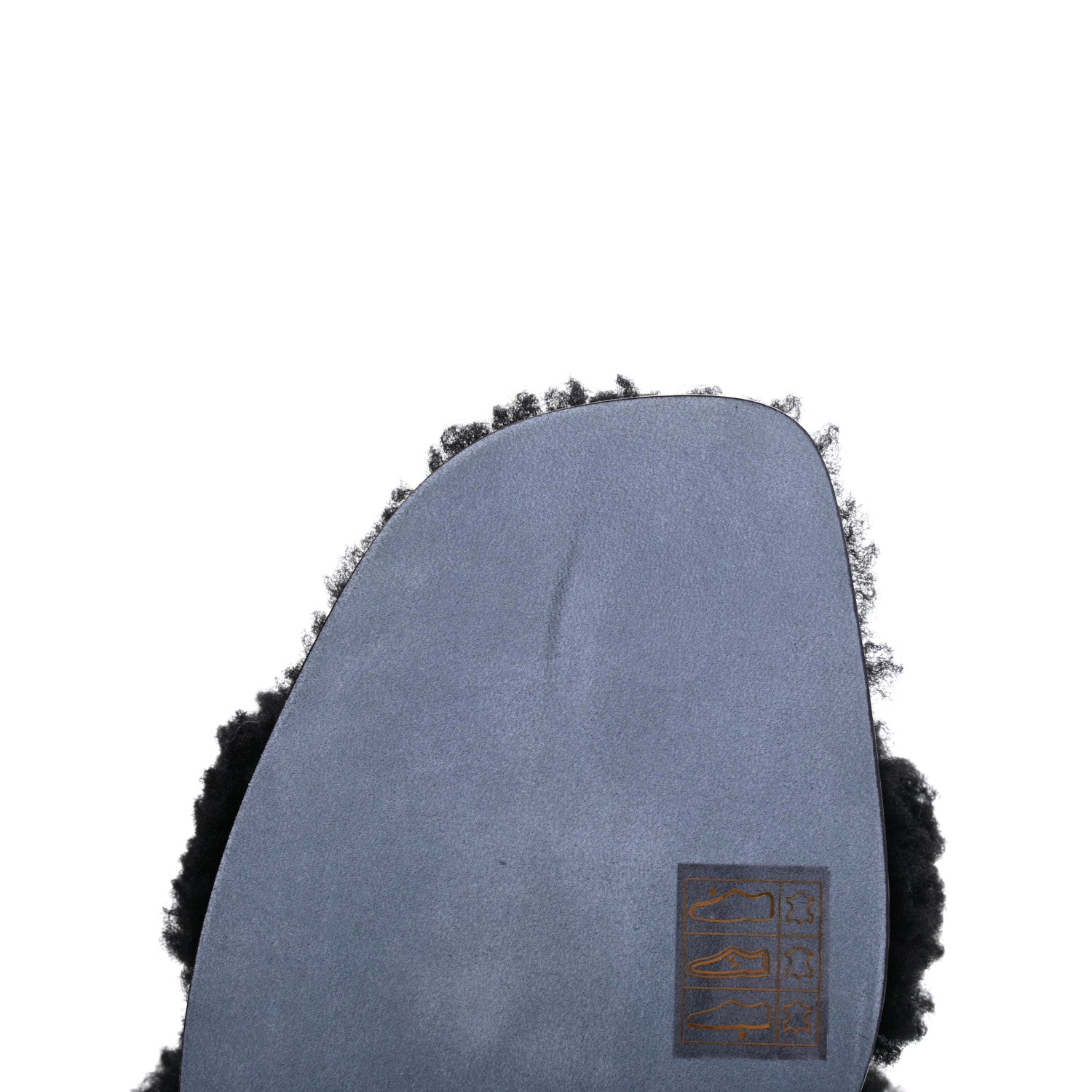 Hermes Woolskin Oran Sandals 38 Black 8 of 10