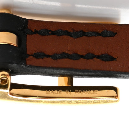 Hermes Chamonix Behapi Double Tour Bracelet Black Gold 4 of 7