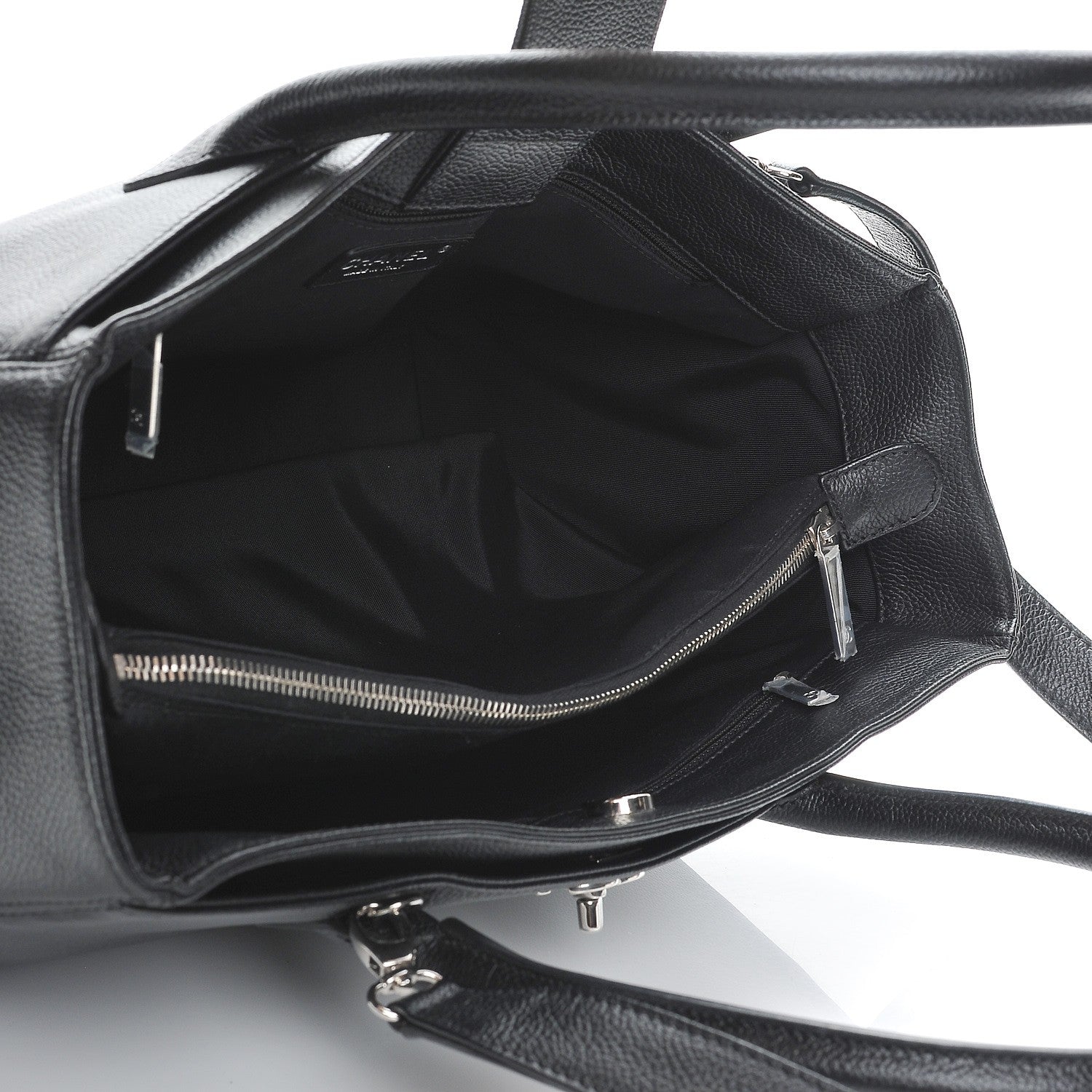 Chanel Calfskin Cerf Executive Shopper Tote Black 6 of 9