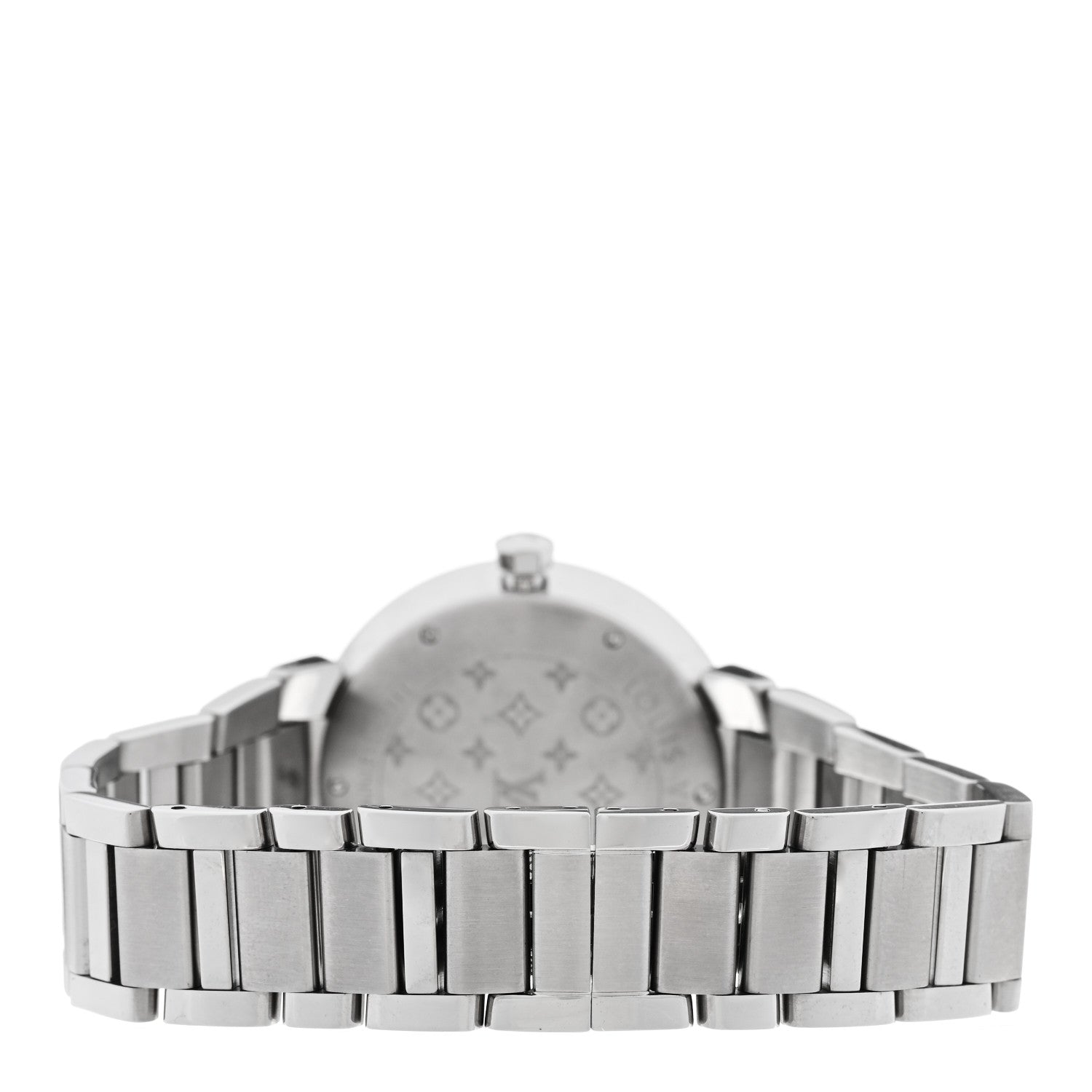 Louis Vuitton Stainless Steel Diamond 33mm Tambour Slim Quartz Watch 3 of 5