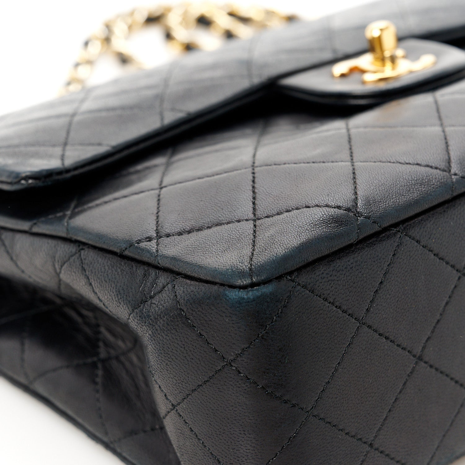 Chanel Lambskin Quilted Medium Double Flap Black 14 of 14